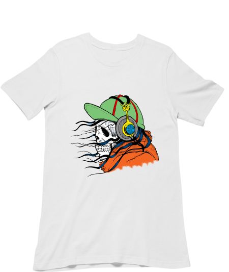 Skull with headphones Regular T-Shirt