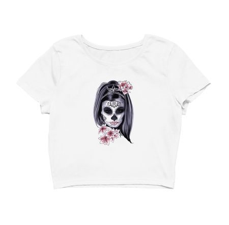 Beautiful Mask Skull Crop Top