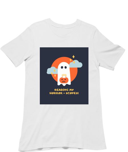 ghost reading my horror scope Regular T-Shirt