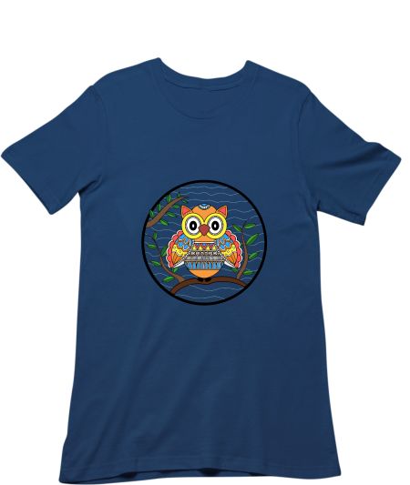 Madhubani Owl Regular T-Shirt