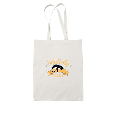 Introvert White Tote Bag