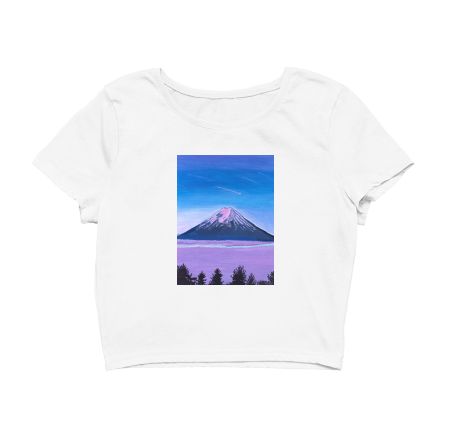 Mount Fuji art Crop Top