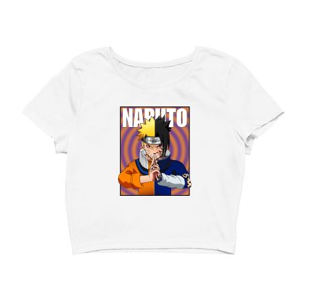 Naruto Sasuke Split Crop Top