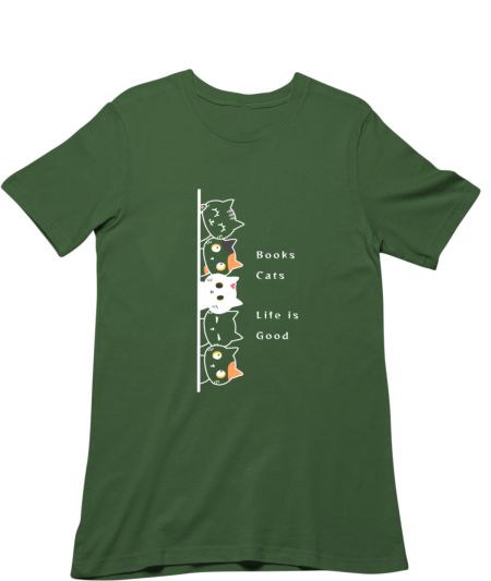 Books & Cats - White Regular T-Shirt