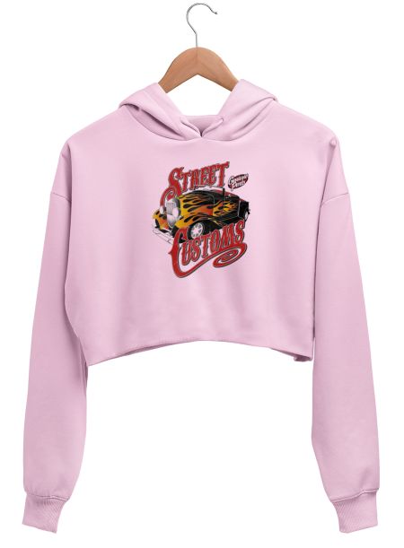 Retro Street Car Crop Hoodie