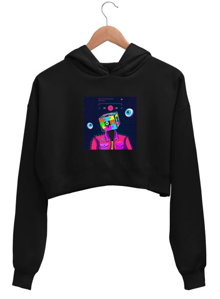 Stuck on a puzzle Crop Hoodie