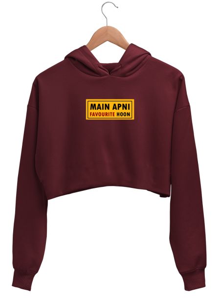 Main Apni Favourite Hoon T-Shirt Crop Hoodie