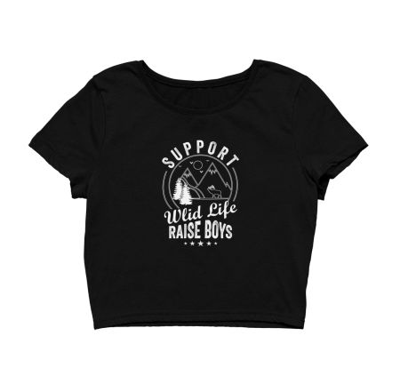 Support Wild Life Raise Boys Crop Top