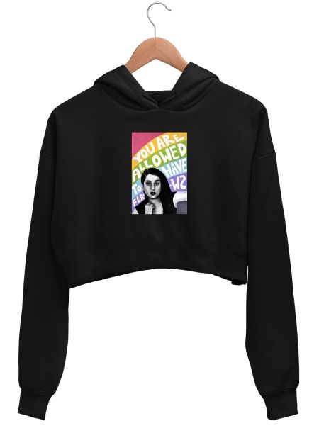 Lilly Singh Crop Top Crop Hoodie