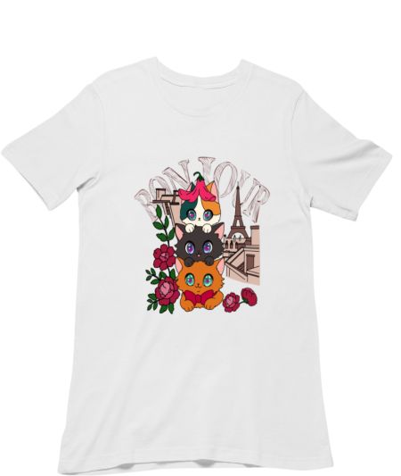 Bonjour Paris Cute Kawaii Cats 
