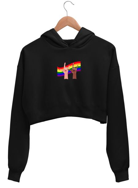 Pride Rock Female Tee Crop Hoodie
