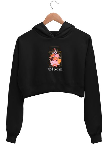 Floral Bloom Crop Hoodie