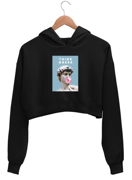 THINK GREEK Crop Hoodie