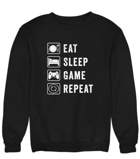 Eat Sleep Game Repeat Sweatshirt