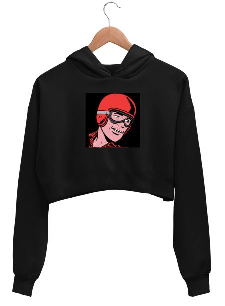 comic style art tshirt Crop Hoodie