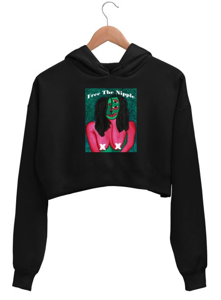 Free The Nipple Crop Hoodie