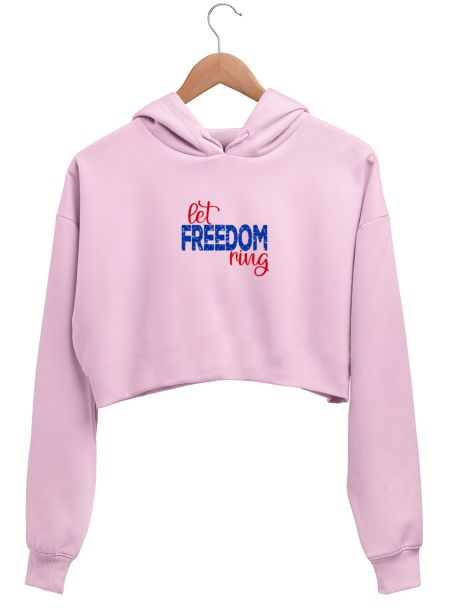 Let Freedom Ring Crop Hoodie