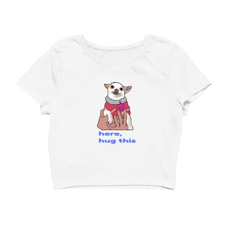 cute dog meme (chihuahua) Crop Top