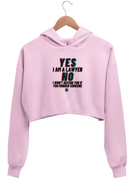 Yes I am a Lawyer Crop Hoodie