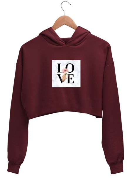 Floral Love Crop Hoodie