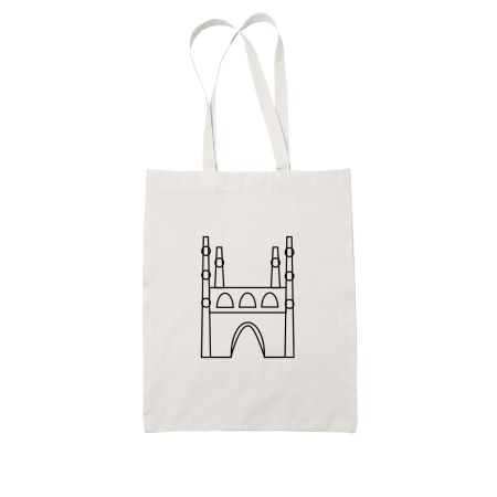 Hyderabad Charminar Tshirt White Tote Bag