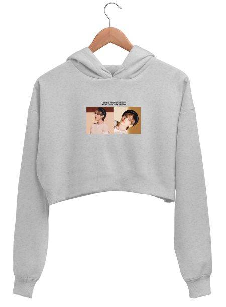 Taehyung dynamite aesthetic  Crop Hoodie