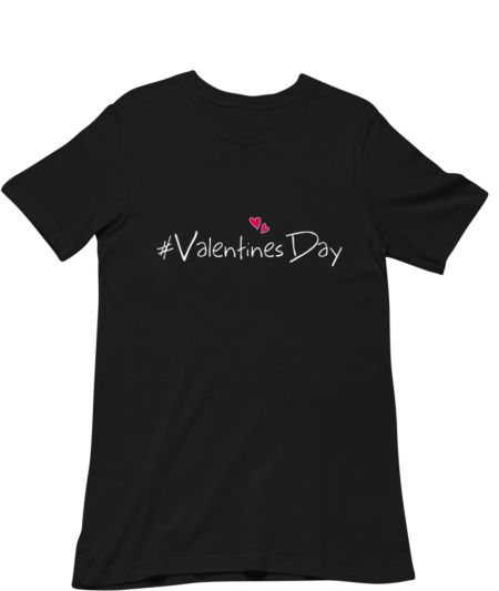 #ValentinesDay Black Classic T-Shirt