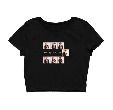 BTS flower boys (valentine aesthetic)  Crop Top