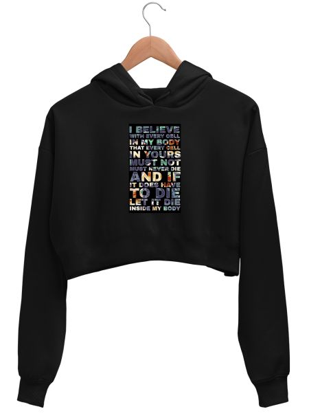 Call Me By Your Name - Quotes Crop Hoodie