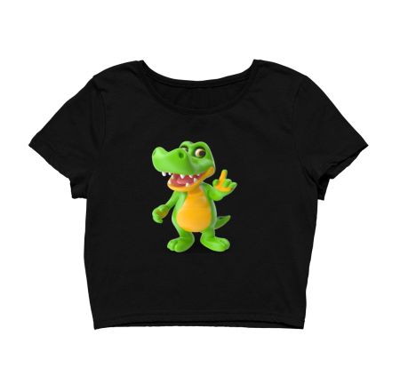 3D cartoon image Crop Top