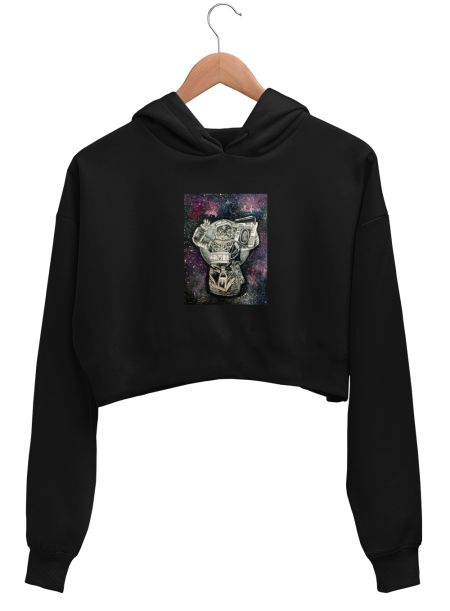 Space  Crop Hoodie