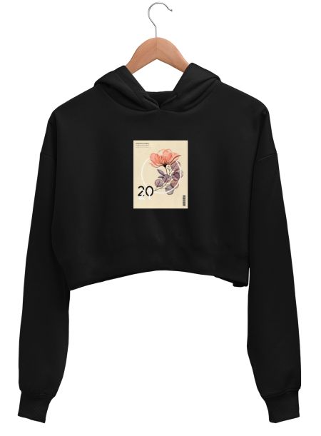 Floral 1 Crop Hoodie