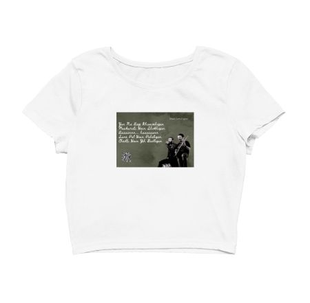 Musical Postcard On a T-Shirt-Shaam Tanha-AGNEE Crop Top