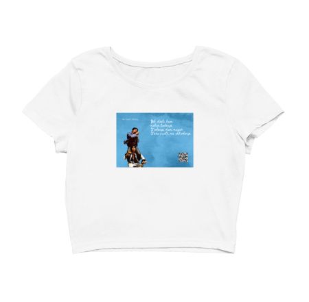 Musical Postcard On a T-Shirt-YEH DOSTI Crop Top