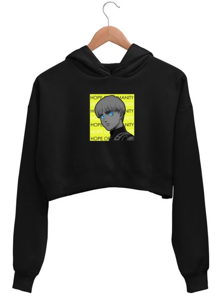 hope of humanity, armin arlert Crop Hoodie