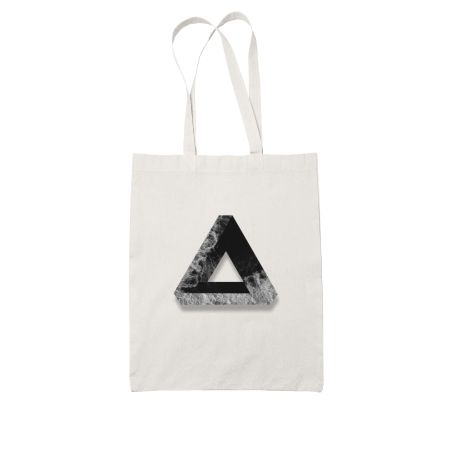 Abstract black and white triangle with ocean wave  White Tote Bag