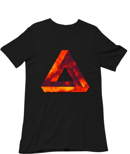 Abstract bright triangle with dark cloud Classic T-Shirt