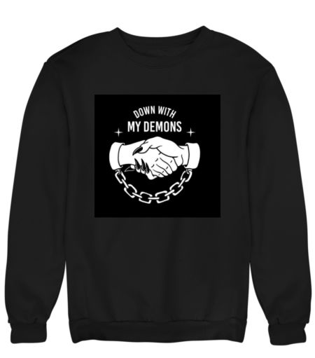 "Down with the demons" aesthetic meme  Sweatshirt