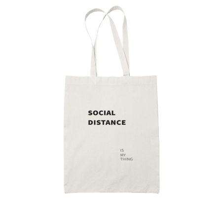 social distance White Tote Bag