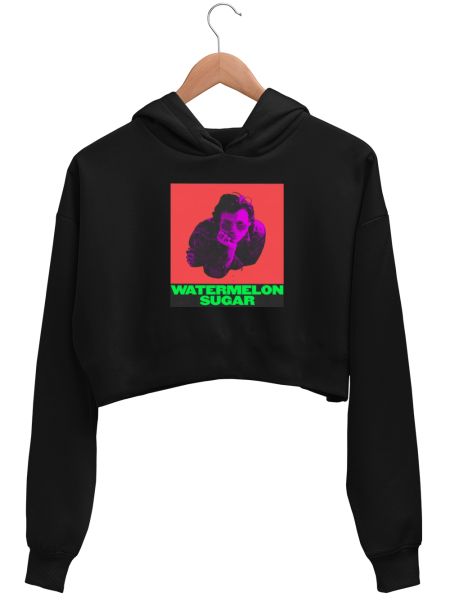 harry styles merch watermelon sugar high  Crop Hoodie