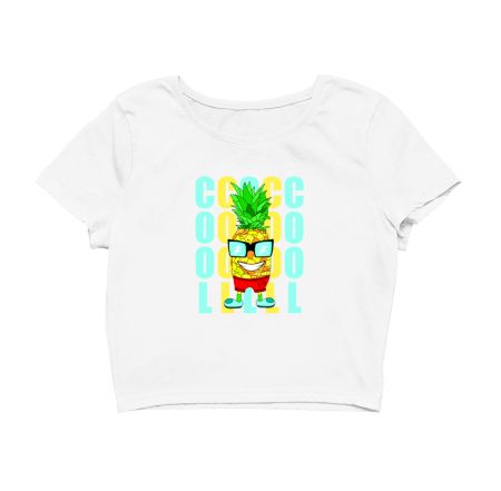 Funny Pineapple Pun Summer Outfit  Crop Top