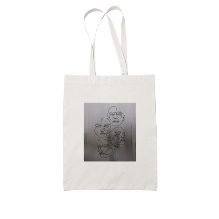 LINE-ART 1 White Tote Bag