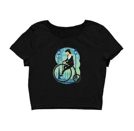 Man on Cycle Crop Top