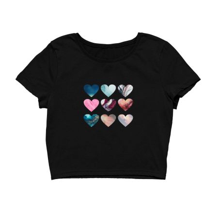 Colourful Heart Crop Top