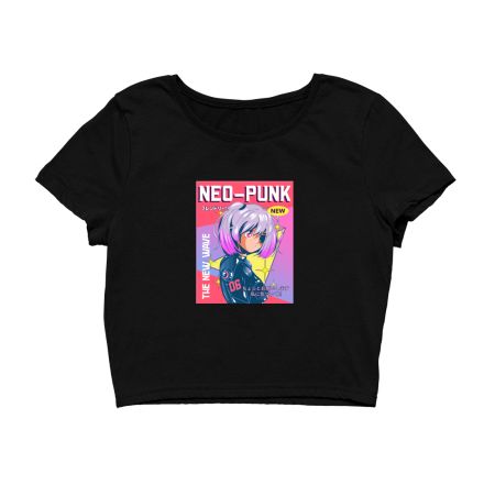 Neo Punk Anime Girl Crop Top