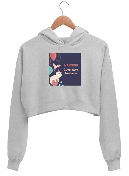 Cat lover Crop Hoodie