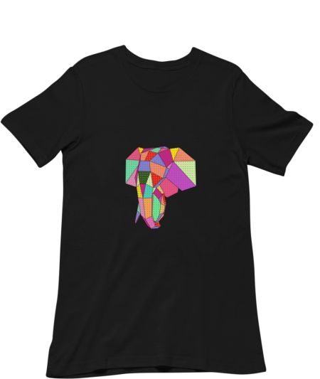 Colourful geometric elephant  Regular T-Shirt