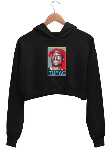 Vintage Poster Series - Tupac  Crop Hoodie