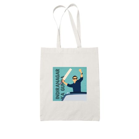 Indiranagar Ka Gunda Artwork White Tote Bag