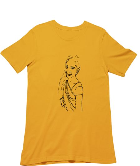One line Face Art Regular T-Shirt